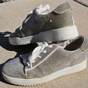 Jessica Simpson Silver Sparkle low top Sneakers, size 7.5M